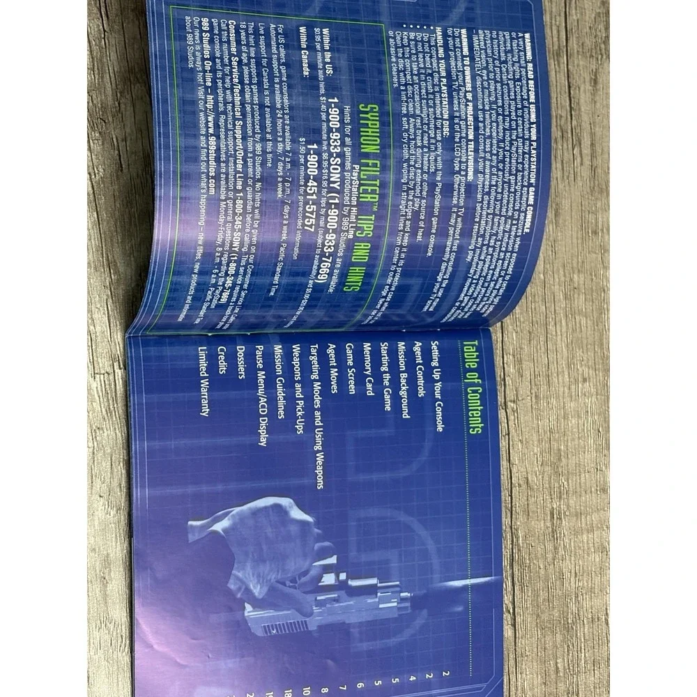 Syphon Filter PS1 Manual Only‎ Sony PlayStation 1 Booklet